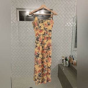 Yellow Floral Midi Dress